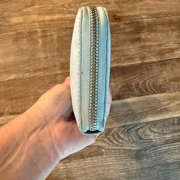 Tory Burch Sky Blue Zip Wallet - Picture 5 of 13